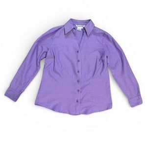 Vintage WinterSilks Purple Silk Button Down Blouse